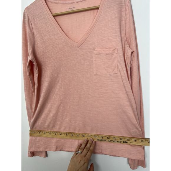 Garnet Hill Women's Small Long Sleeve Crew Neck Top 100% Organic Pima Cotton Tee - Picture 6 of 10